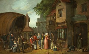Scene outside an Inn, perhaps at Congresbury, Somerset, c.1824