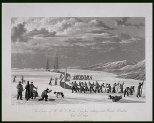 The Crews of H.M.S. Hecla and Griper Cutting into Winter Harbour, September 26th 1819, from 