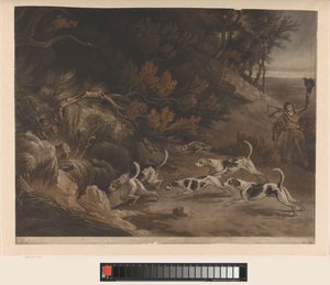 Hunter and Hunting Dogs on Fox Hunt by William Whiston Barney