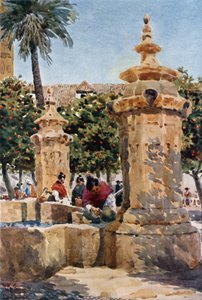 Fountain in the Court of Oranges by William Wiehe Collins
