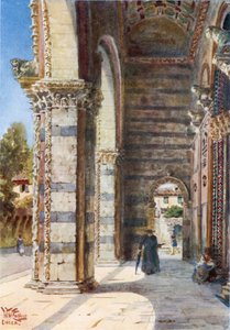 Lucca, the Porch of the Cathedral