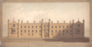 Elevation for the West Front of the New Quadrangle of Corpus Christi College, Cambridge by William Wilkins