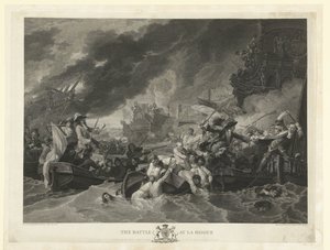 The Battle at La Hogue, 1692 by William Woollett