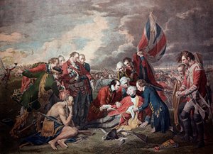 The Death of General James Wolfe at the Battle of Quebec City by William Woollett