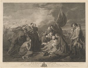 The Death of General Wolfe by William Woollett after Benjamin West