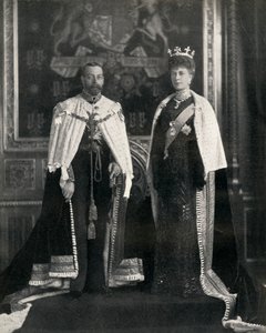 King George V and Queen Mary at Their First Opening of Parliament, 6 February 1911 by William and Daniel Downey