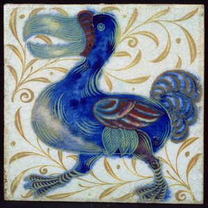 Tile with Bird Design