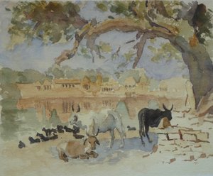 Jaisalmer - Gadi Sagar (sketch) by Wilson Clive