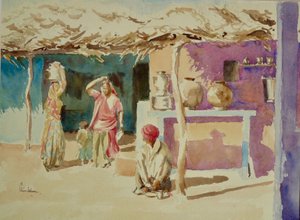 Brahmin village interior (2) by Wilson Clive