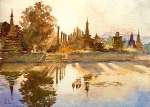 Sukhothai, evening sun