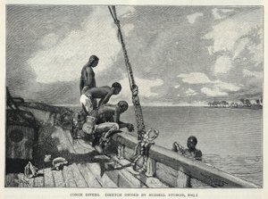 A Hurricane, Growing Hemp, On Abaco Island, A Flower Seller, Conch Divers, from The Century Magazine, February 1887 by Winslow Homer