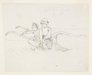 Boy and Girl on a Plow by Winslow Homer