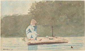 Boy on a Raft by Winslow Homer