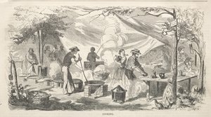 Camp Meeting Sketches: Cooking by Winslow Homer