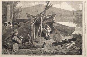 Camping Out in the Adirondack Mountains by Winslow Homer