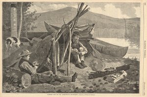 Camping Out in the Adirondack Mountains, from Harper by Winslow Homer