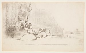 Children Playing at the Seaside, Cullercoats, England by Winslow Homer