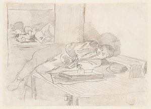 Chinese Man Smoking an Opium Pipe in a Baxter Street Club House, New York City by Winslow Homer