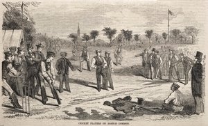 Cricket Players on Boston Common, 1859 by Winslow Homer