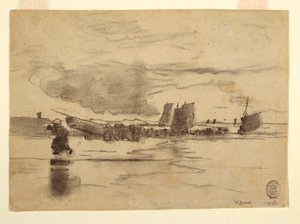 Beach at Low Tide, Cullercoats, England, 1881 by Winslow Homer