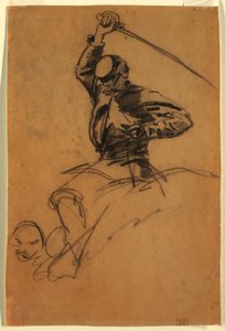 Drawing, Cavalry Soldier with Sword on Horseback, 1863 by Winslow Homer