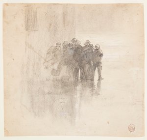 Fishermen in Oilskins, Cullercoats, England, 1881 by Winslow Homer