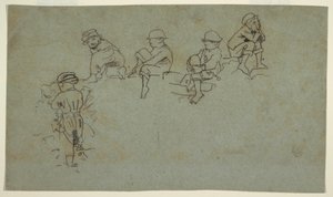 Five Sketches of Young Boys, ca. 1872