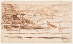 House at a Railing with Beached Dories, Cullercoats, England, 1881 by Winslow Homer