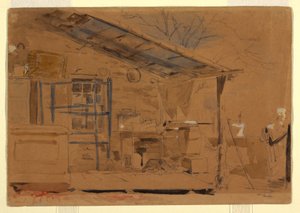 House with a Porch, ca. 1858-60 by Winslow Homer