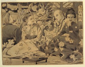 International Tea Party, ca. 1867 by Winslow Homer