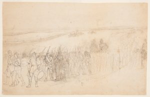 Marching Infantry Column, ca. 1862 by Winslow Homer