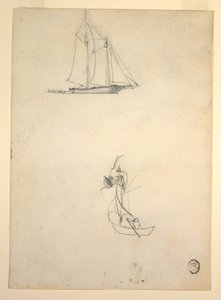 Schooner and Three Dinghies, 1881 by Winslow Homer