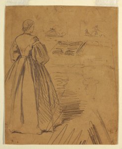 Woman Standing Before a Piano, 1862 by Winslow Homer