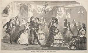 Family Party Playing at Fox and Geese by Winslow Homer