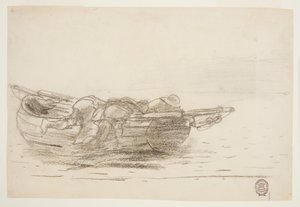 Fishermen Climbing over Gunwales, Cullercoats, England by Winslow Homer