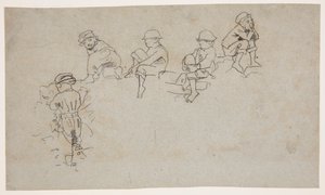 Five Sketches of Young Boys by Winslow Homer