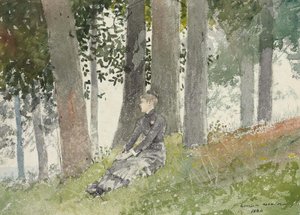 Girl Seated in a Grove by Winslow Homer