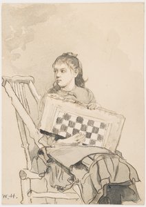 Girl with Checkerboard by Winslow Homer