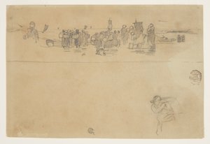 Groups of Women at Beach, Cullercoats, England by Winslow Homer