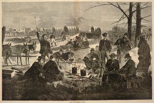 Halt of a Wagon Train, from Harper
