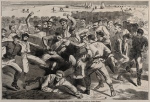 Holiday in Camp - Soldiers Playing Foot-Ball, 1865 by Winslow Homer