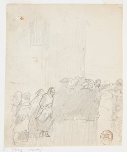 Men and Women Looking Out to Sea, Cullercoats, England