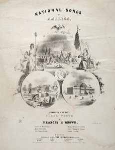 National Songs of America - Sheet Music Cover by Winslow Homer