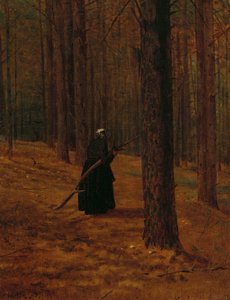 Old Woman Gathering Brush