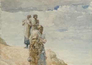 On The Cliff, Cullercoats, c.1881-82 by Winslow Homer