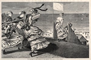 On the Bluff at Long Branch, at the Bathing Hour by Winslow Homer