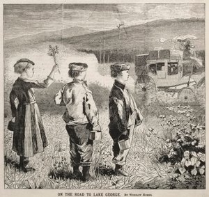 On the Road to Lake George, 1869 by Winslow Homer