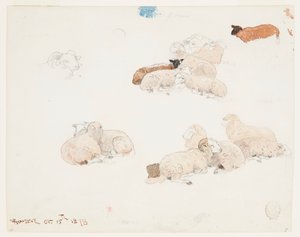Sheep Resting by Winslow Homer