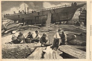 Ship-Building, Gloucester Harbor by Winslow Homer