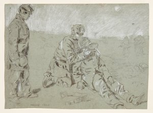 Soldier Giving Water to a Wounded Companion by Winslow Homer